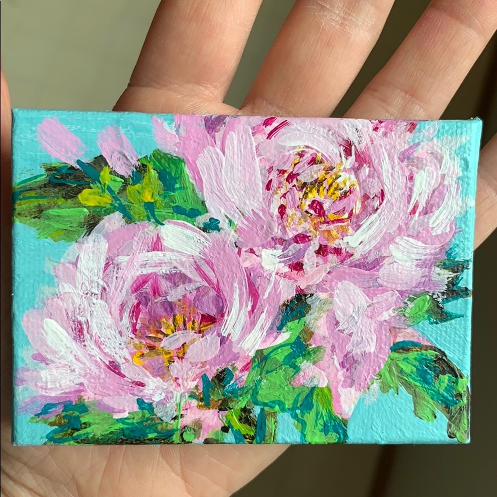 Original Art - Painting - Pink Peonies - Picture 2 of 10